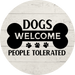 Welcome Sign Dog Decoe-4184 10 wood Round