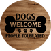 Welcome Sign Dog Decoe-4186 10 wood Round