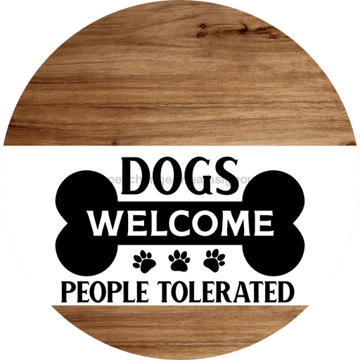 Welcome Sign Dog Everyday Decoe-4157-Dh 18 Wood Round