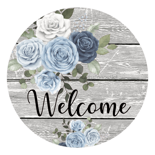 Welcome Sign, Everyday Sign, DECOE-4054, 10" Metal Round