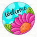 Welcome Sign Flower Wood Sign Pcd-W-093 18 Door Hanger