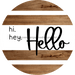 Welcome Sign Hello Decoe-4191 10 vinyl Round