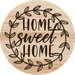 Welcome Sign Home Sweet Everyday Decoe-4170-Dh 18 Wood Round