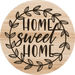 Welcome Sign Home Sweet Everyday Decoe-4170-Dh 18 Wood Round