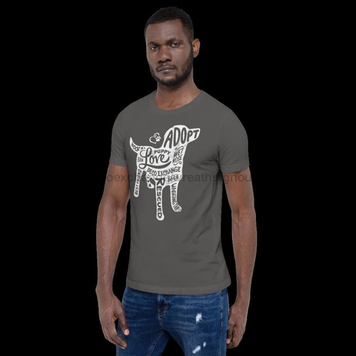 White - Dog Silhouette - Short Sleeve T-Shirt - Unisex - DecoExchange - DecoExchange