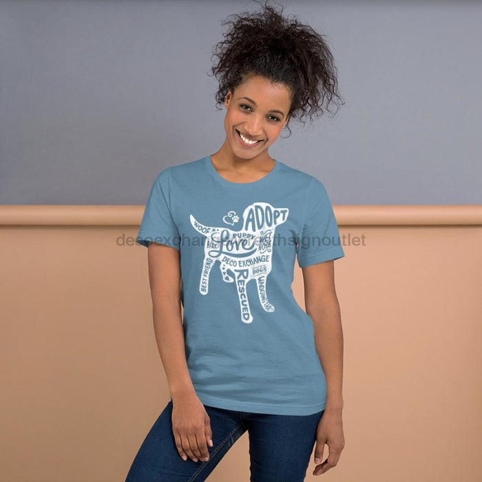 White - Dog Silhouette - Short Sleeve T-Shirt - Unisex - DecoExchange - DecoExchange