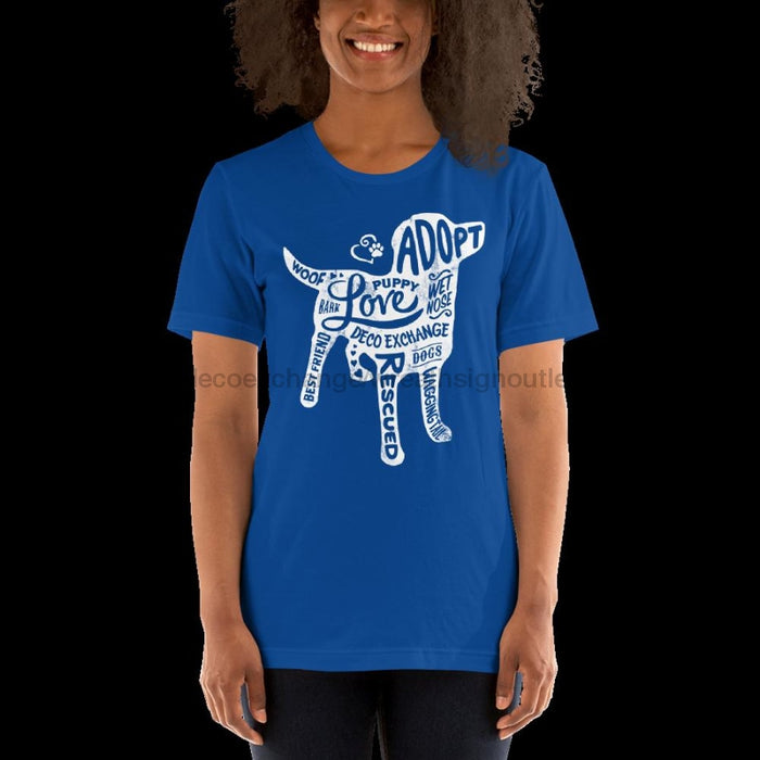 White - Dog Silhouette - Short Sleeve T-Shirt - Unisex - DecoExchange - DecoExchange