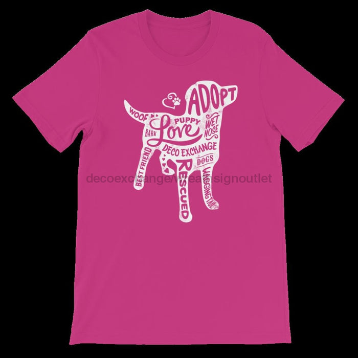 White - Dog Silhouette - Short Sleeve T-Shirt - Unisex - DecoExchange - DecoExchange