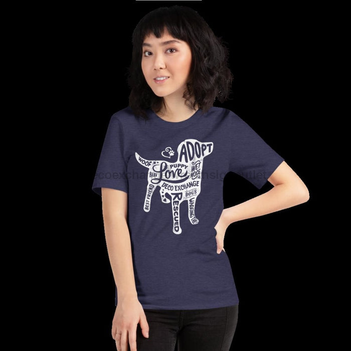 White - Dog Silhouette - Short Sleeve T-Shirt - Unisex - DecoExchange - DecoExchange