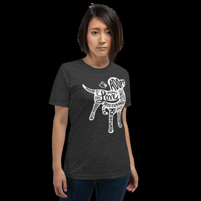 White - Dog Silhouette - Short Sleeve T-Shirt - Unisex - DecoExchange - DecoExchange