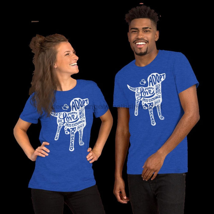 White - Dog Silhouette - Short Sleeve T-Shirt - Unisex - DecoExchange - DecoExchange