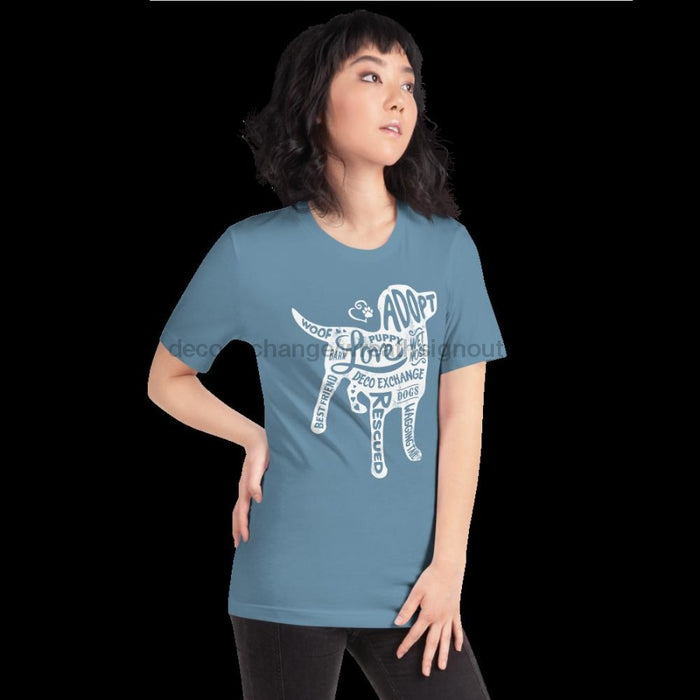 White - Dog Silhouette - Short Sleeve T-Shirt - Unisex - DecoExchange - DecoExchange