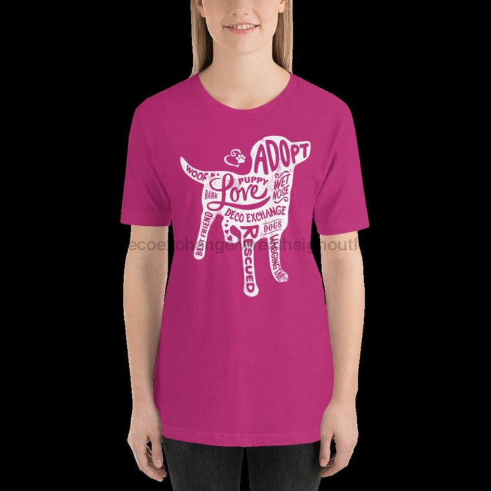 White - Dog Silhouette - Short Sleeve T-Shirt - Unisex - DecoExchange - DecoExchange