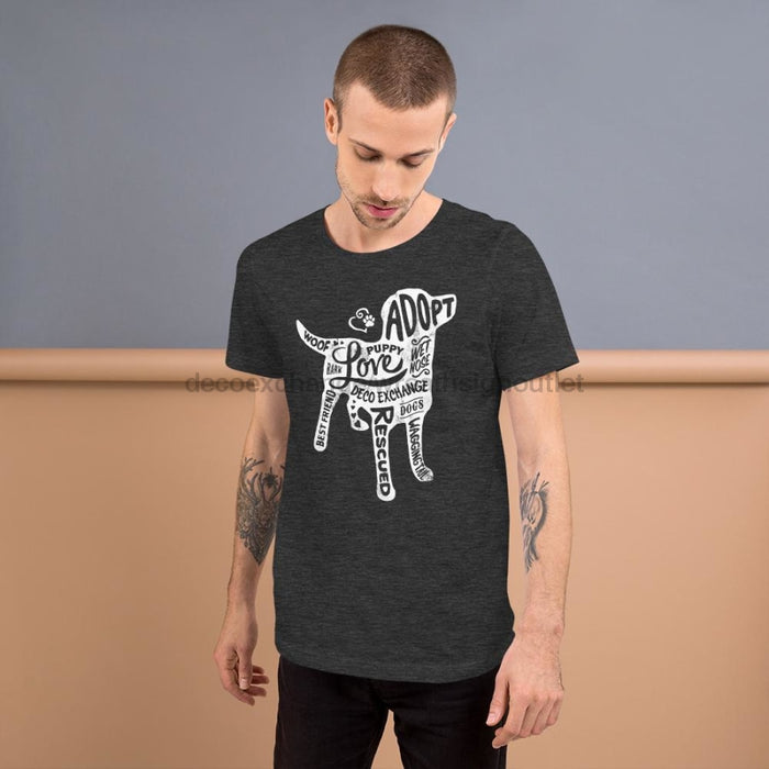 White - Dog Silhouette - Short Sleeve T-Shirt - Unisex - DecoExchange - DecoExchange