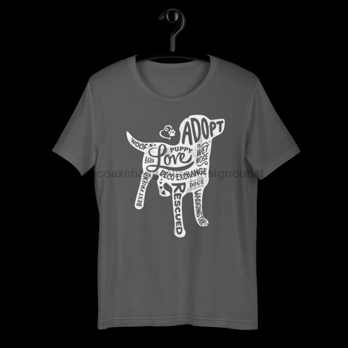 White - Dog Silhouette - Short Sleeve T-Shirt - Unisex - DecoExchange - DecoExchange