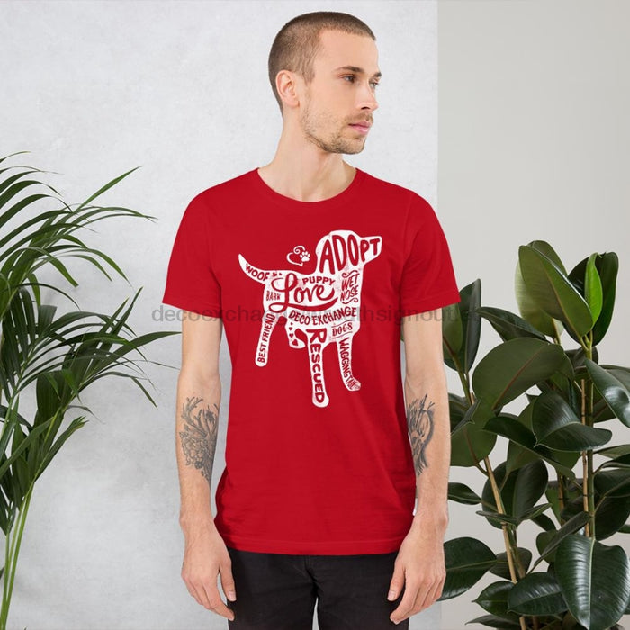 White - Dog Silhouette - Short Sleeve T-Shirt - Unisex - DecoExchange - DecoExchange