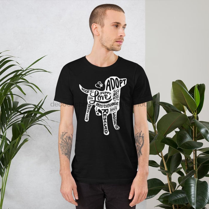 White - Dog Silhouette - Short Sleeve T-Shirt - Unisex - DecoExchange - DecoExchange