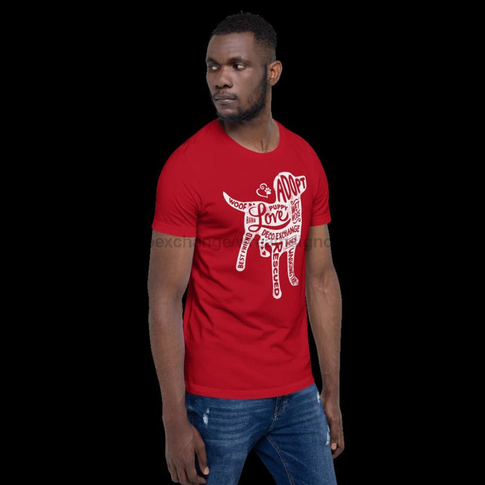 White - Dog Silhouette - Short Sleeve T-Shirt - Unisex - DecoExchange - DecoExchange