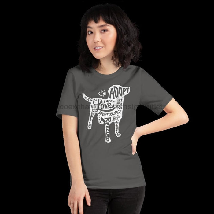 White - Dog Silhouette - Short Sleeve T-Shirt - Unisex - DecoExchange - DecoExchange