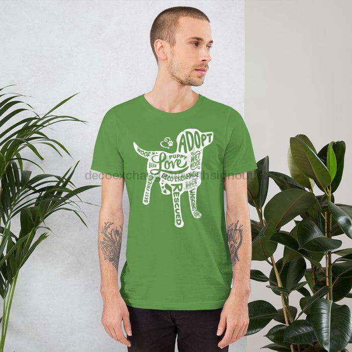 White - Dog Silhouette - Short Sleeve T-Shirt - Unisex - DecoExchange - DecoExchange