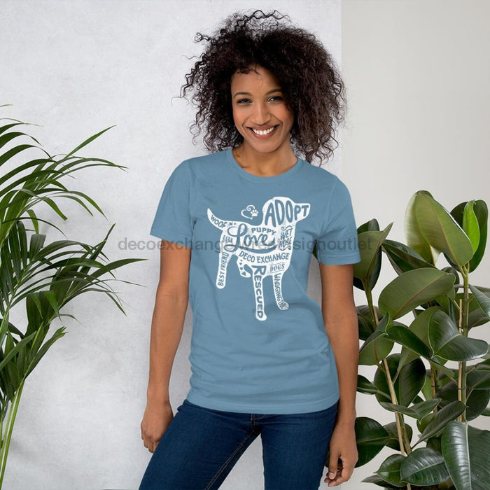 White - Dog Silhouette - Short Sleeve T-Shirt - Unisex - DecoExchange - DecoExchange