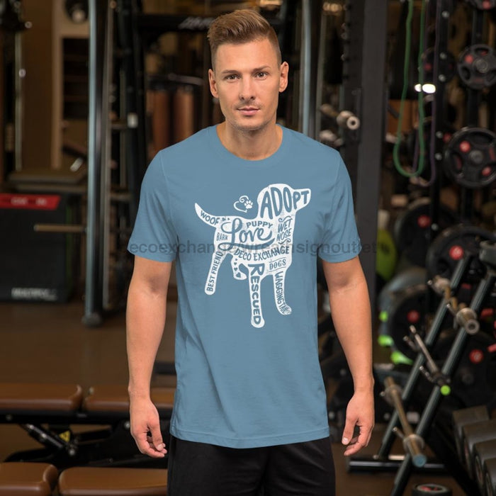 White - Dog Silhouette - Short Sleeve T-Shirt - Unisex - DecoExchange - DecoExchange