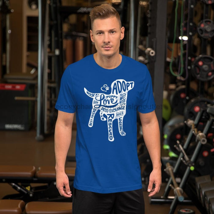 White - Dog Silhouette - Short Sleeve T-Shirt - Unisex - DecoExchange - DecoExchange