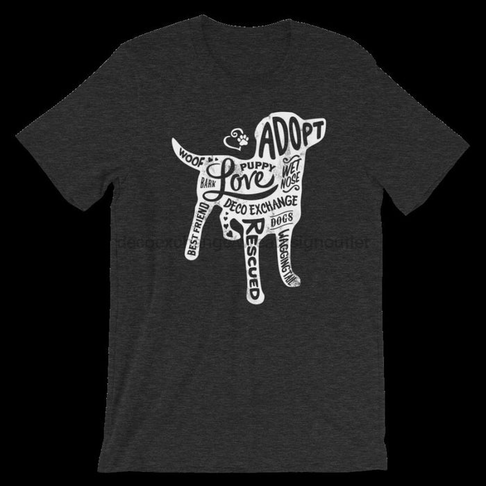 White - Dog Silhouette - Short Sleeve T-Shirt - Unisex - DecoExchange - DecoExchange