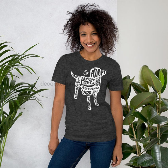 White - Dog Silhouette - Short Sleeve T-Shirt - Unisex - DecoExchange - DecoExchange