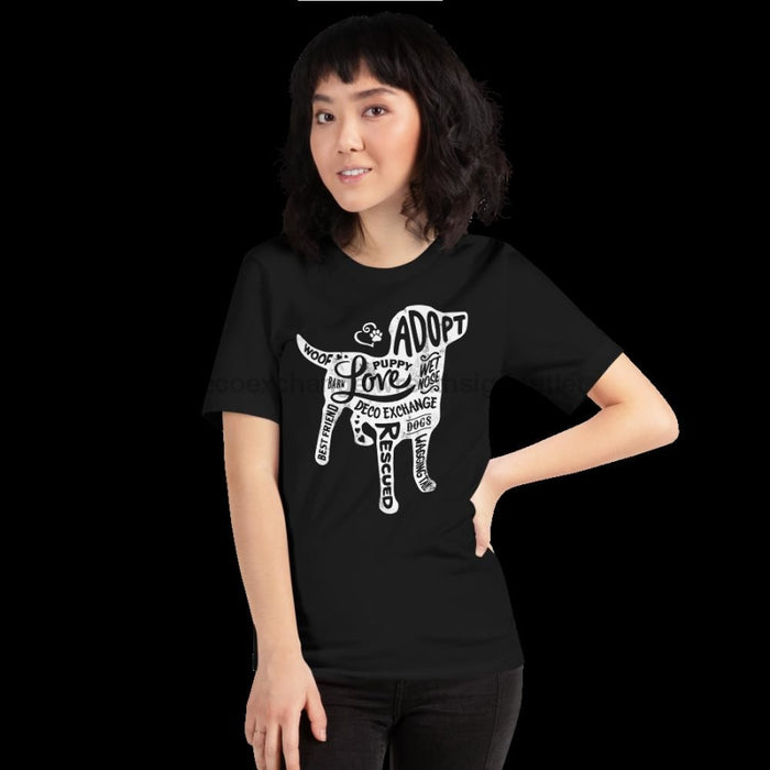 White - Dog Silhouette - Short Sleeve T-Shirt - Unisex - DecoExchange - DecoExchange