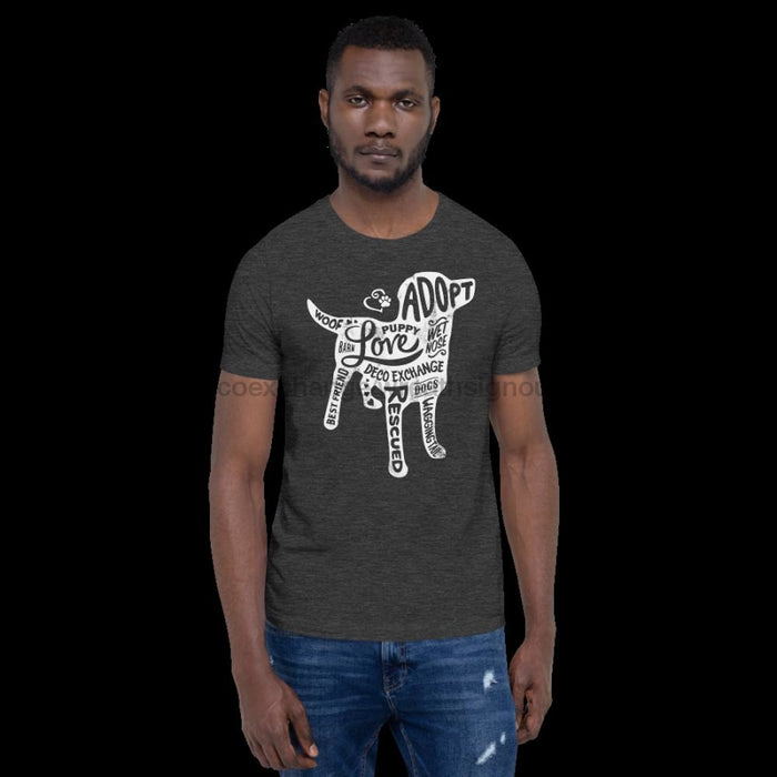 White - Dog Silhouette - Short Sleeve T-Shirt - Unisex - DecoExchange - DecoExchange