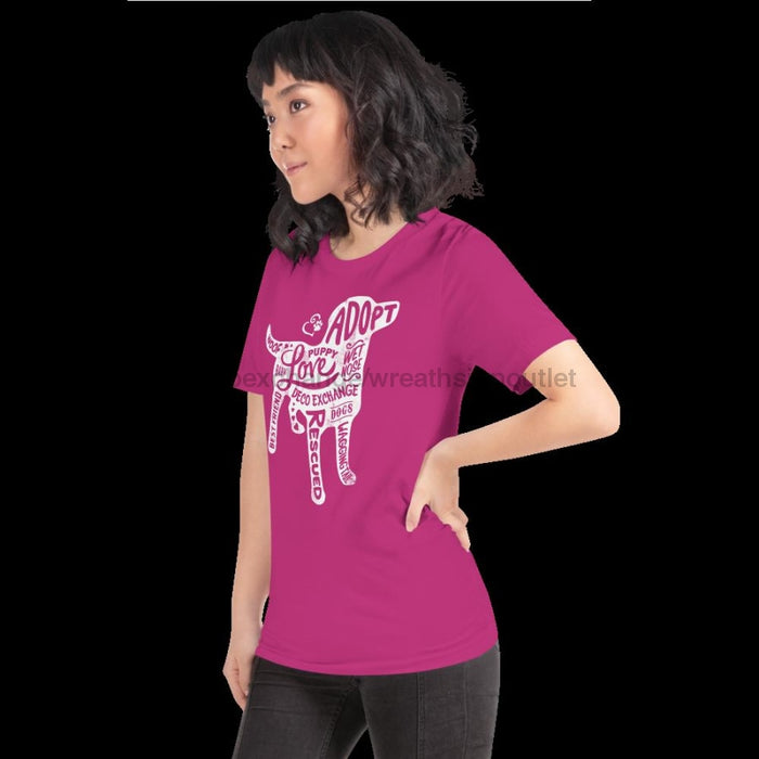 White - Dog Silhouette - Short Sleeve T-Shirt - Unisex - DecoExchange - DecoExchange