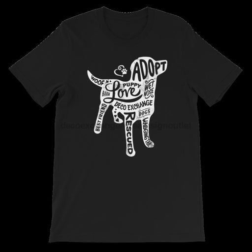 White - Dog Silhouette - Short Sleeve T-Shirt - Unisex - DecoExchange - DecoExchange