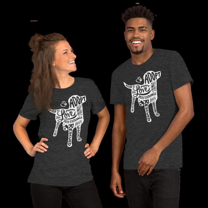 White - Dog Silhouette - Short Sleeve T-Shirt - Unisex - DecoExchange - DecoExchange