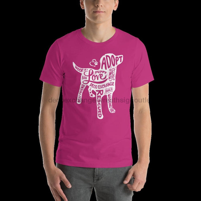 White - Dog Silhouette - Short Sleeve T-Shirt - Unisex - DecoExchange - DecoExchange