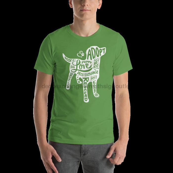 White - Dog Silhouette - Short Sleeve T-Shirt - Unisex - DecoExchange - DecoExchange